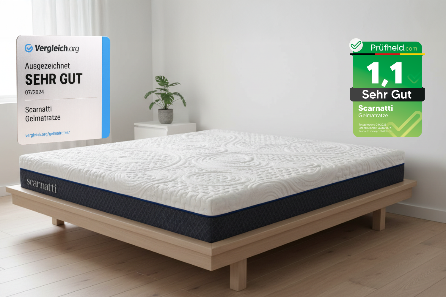 Scarnatti Unique Gel Memory Matras 18 cm